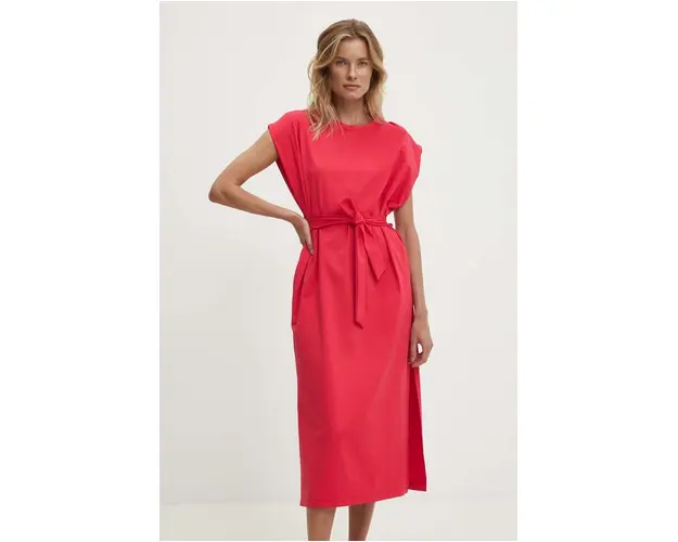 Answear Lab rochie culoarea roz, midi, drept