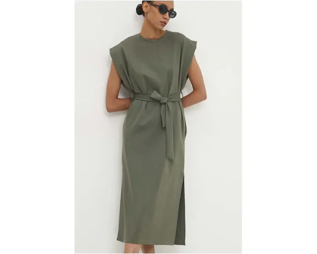 Answear Lab rochie culoarea verde, midi, drept