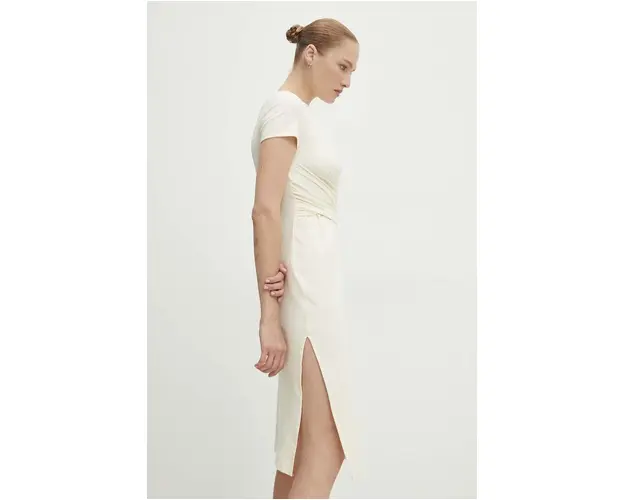 Answear Lab rochie culoarea bej, mini, mulata