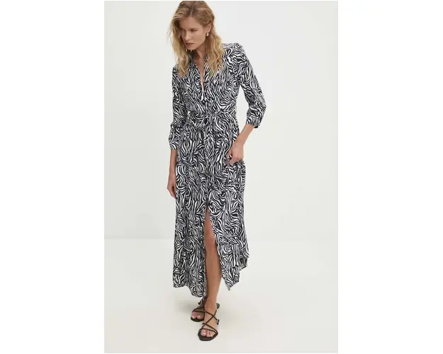 Answear Lab rochie culoarea negru, maxi, evazati