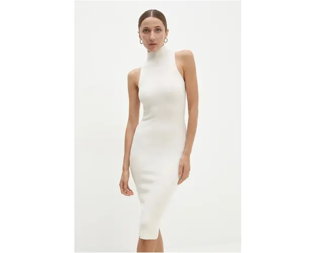 Answear Lab rochie culoarea bej, mini, mulata
