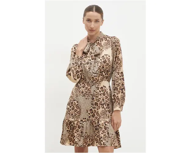 Answear Lab rochie culoarea maro, mini, evazati