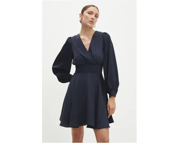 Answear Lab rochie culoarea albastru marin, mini, evazati