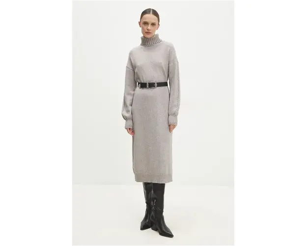 Answear Lab rochie culoarea gri, midi, oversize