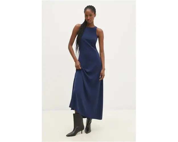 Answear Lab rochie culoarea albastru marin, maxi, evazati