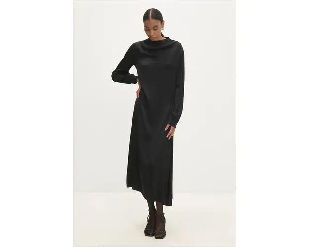 Answear Lab rochie culoarea negru, maxi, drept