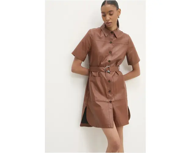 Answear Lab rochie culoarea maro, mini, drept
