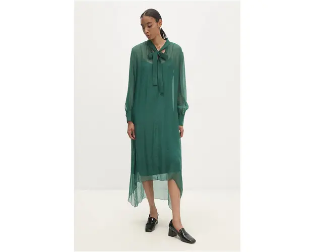 Answear Lab rochie culoarea verde, midi, drept