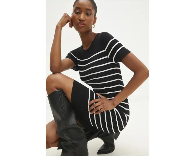 Answear Lab rochie culoarea negru, mini, mulata