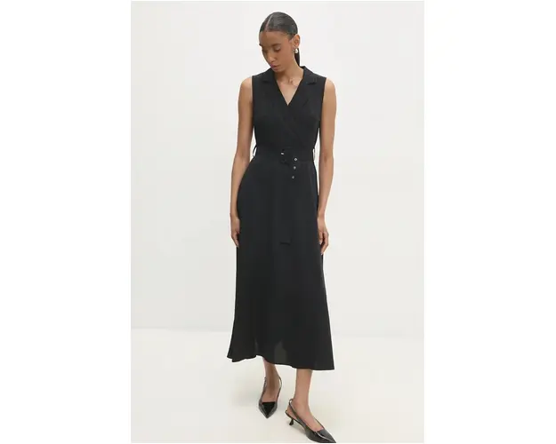 Answear Lab rochie culoarea negru, maxi, evazati
