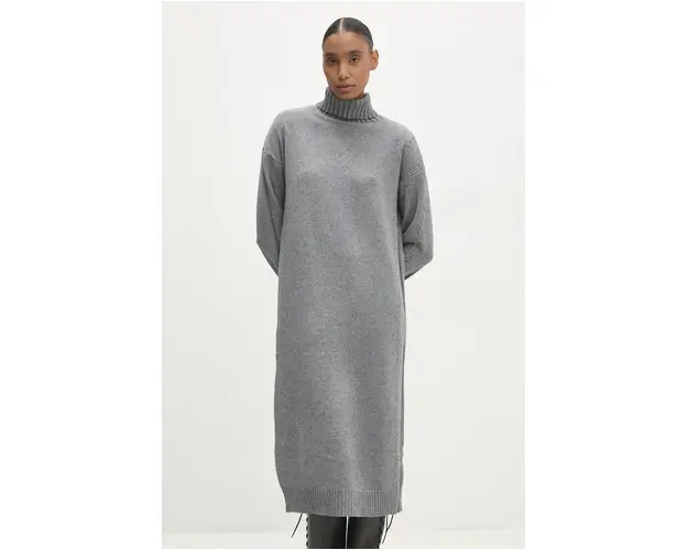 Answear Lab rochie culoarea gri, midi, oversize