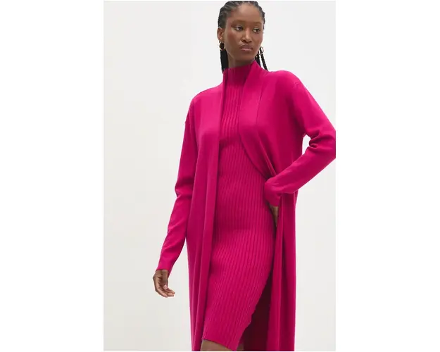 Answear Lab rochie si cardigan culoarea roz