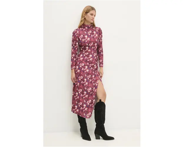 Answear Lab rochie culoarea rosu, midi, drept
