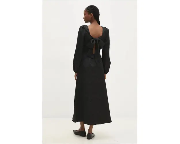 Answear Lab rochie culoarea negru, maxi, evazati