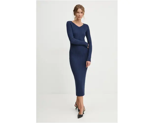 Answear Lab rochie culoarea albastru marin, mini, mulata