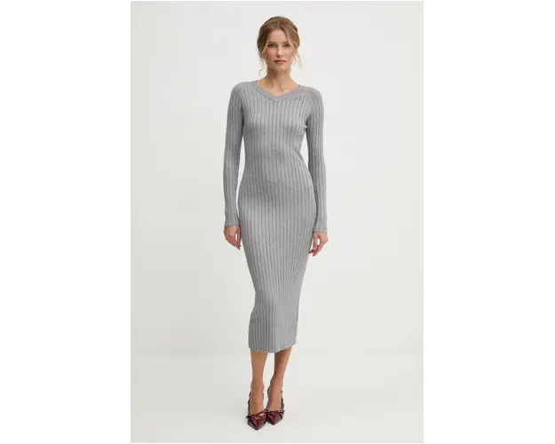 Answear Lab rochie culoarea gri, mini, mulata