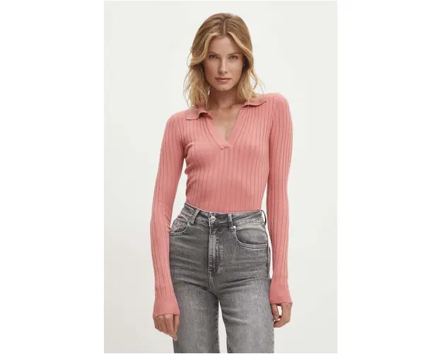 Answear Lab pulover femei, culoarea roz, light