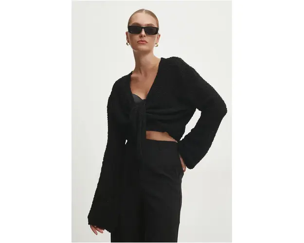 Answear Lab cardigan femei, culoarea negru, light
