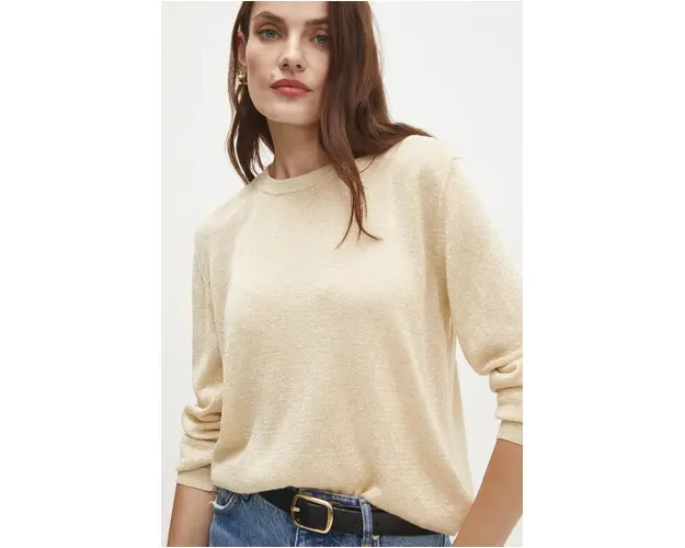 Answear Lab pulover femei, culoarea auriu, light