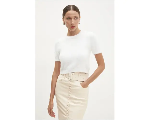 Answear Lab pulover femei, culoarea alb