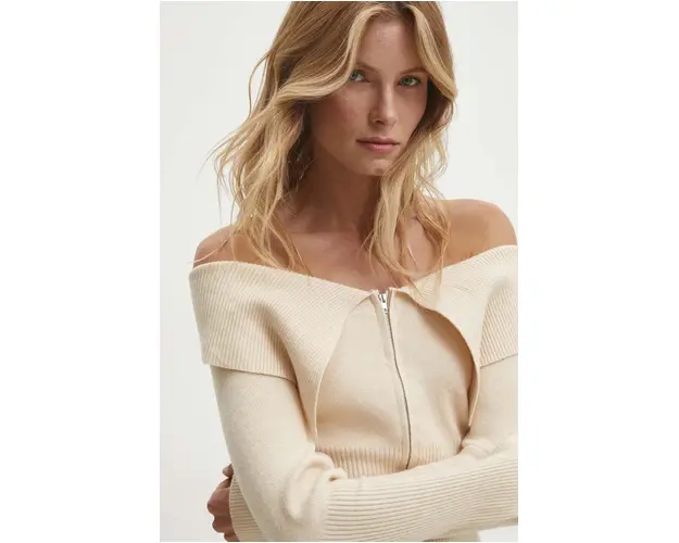 Answear Lab cardigan femei, culoarea bej, light