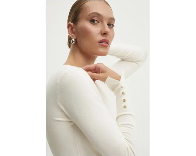 Answear Lab pulover femei, culoarea alb, light