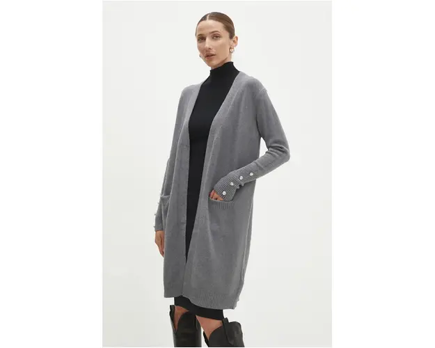 Answear Lab cardigan femei, culoarea gri