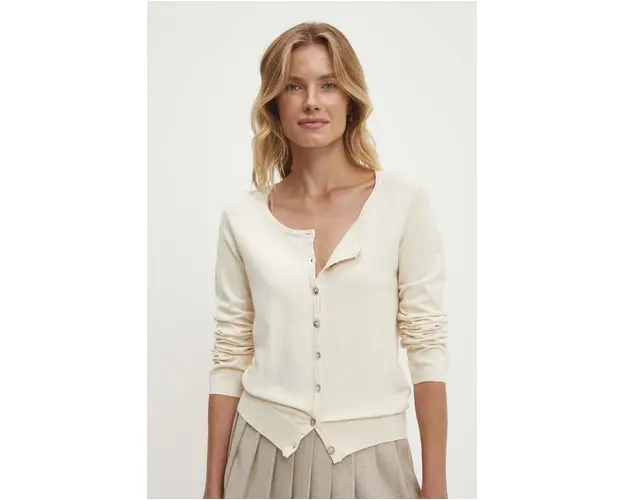 Answear Lab cardigan femei, culoarea bej, light