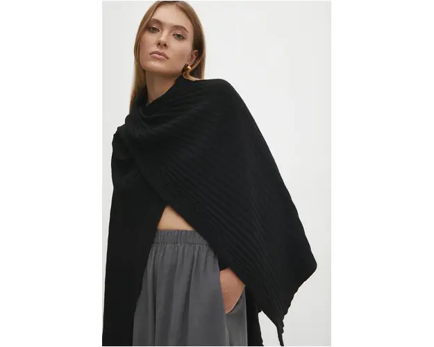 Answear Lab poncho culoarea negru