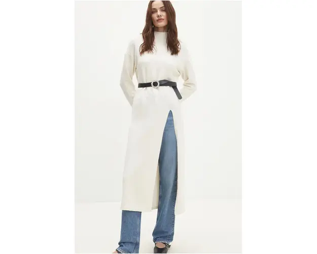 Answear Lab pulover femei, culoarea bej, cu turtleneck