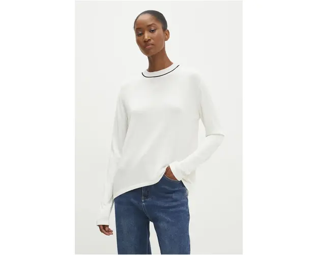 Answear Lab pulover femei, culoarea alb, light