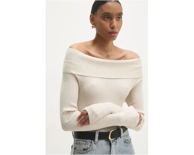 Answear Lab pulover femei, culoarea bej, light