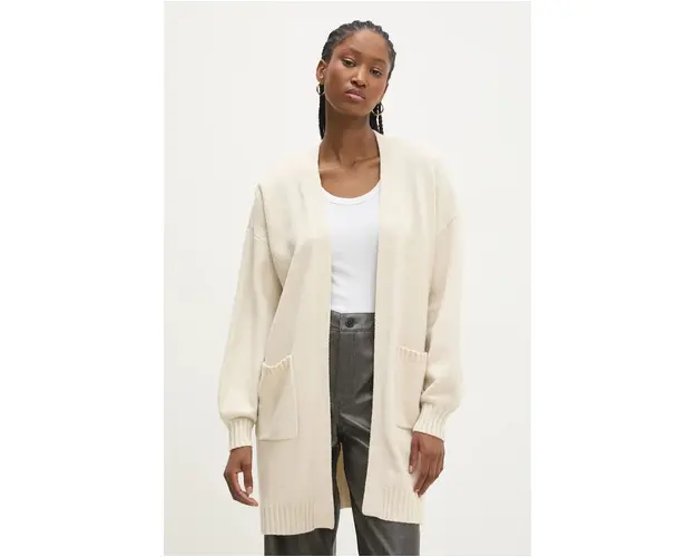 Answear Lab cardigan femei, culoarea bej