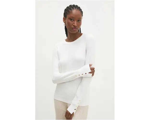 Answear Lab pulover femei, culoarea alb, light