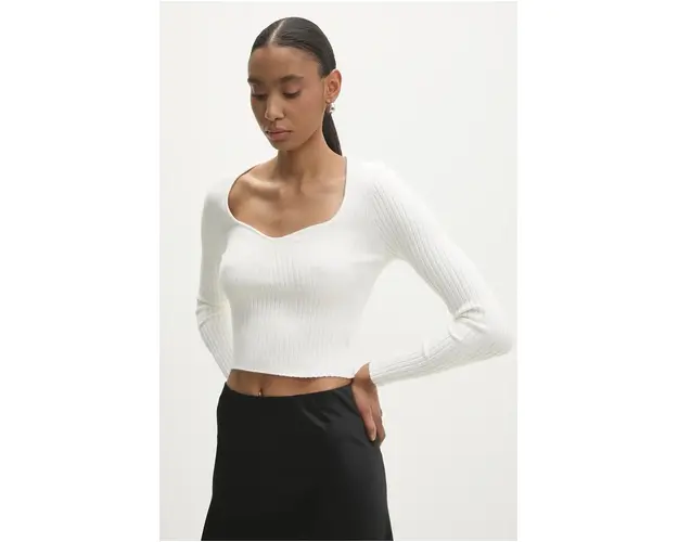 Answear Lab pulover femei, culoarea alb, light