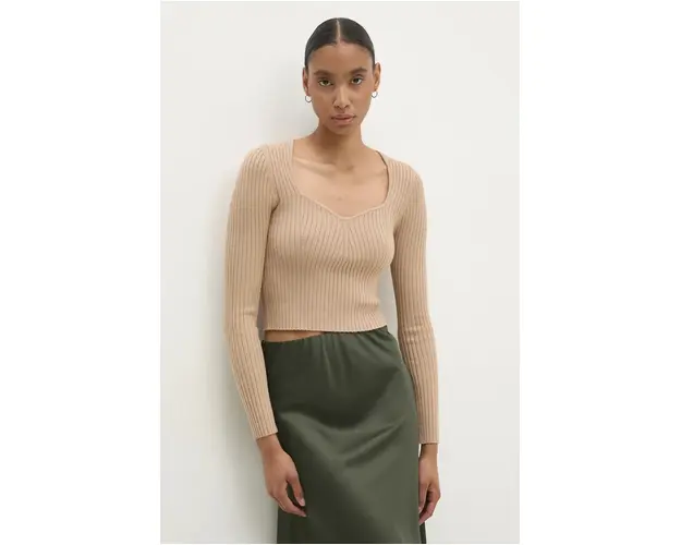 Answear Lab pulover femei, culoarea maro, light