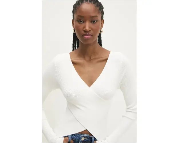 Answear Lab pulover femei, culoarea alb, light