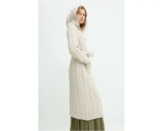 Answear Lab cardigan femei, culoarea bej