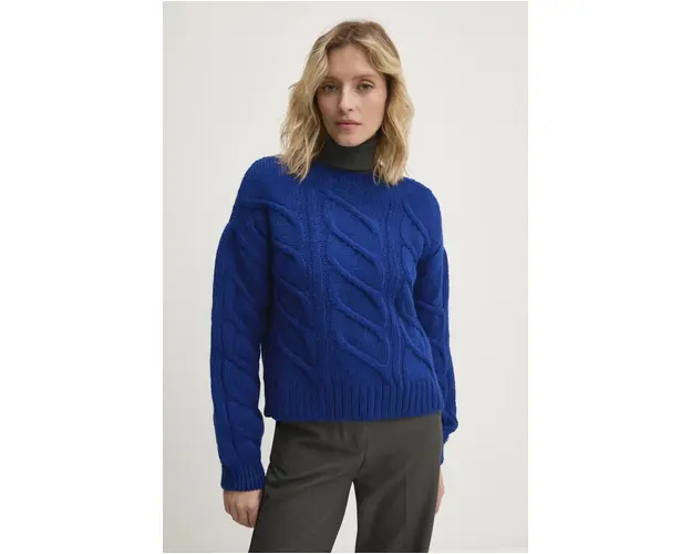 Answear Lab pulover femei, culoarea albastru marin