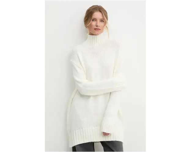 Answear Lab pulover femei, culoarea bej, light, cu guler