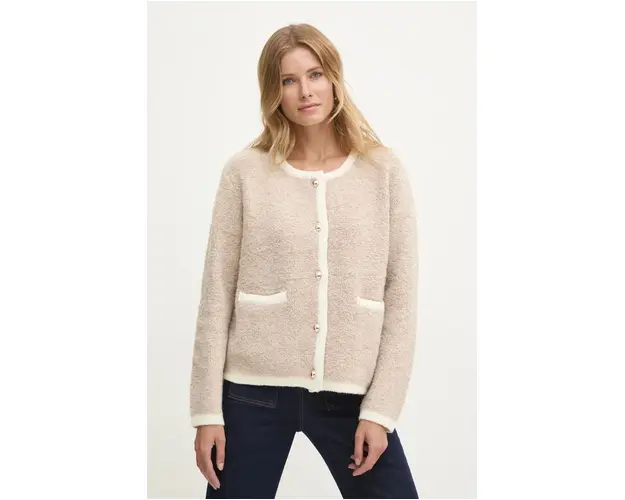 Answear Lab cardigan femei, culoarea bej