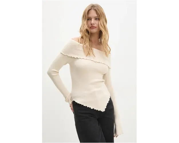 Answear Lab pulover femei, culoarea bej, light