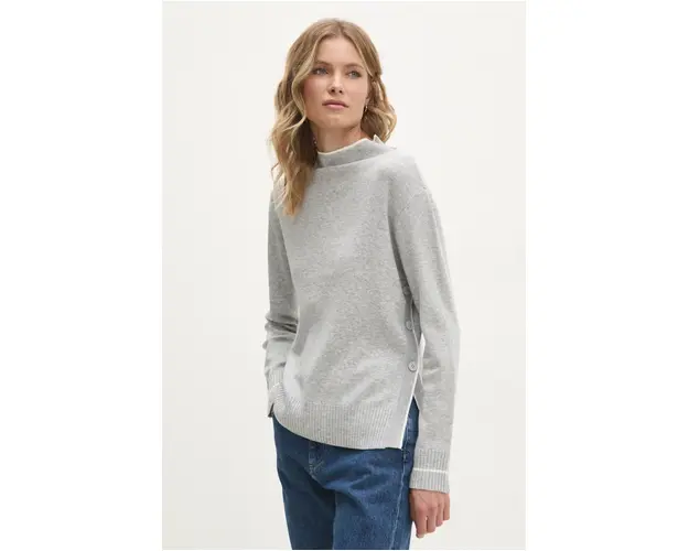 Answear Lab pulover de lana culoarea gri, cu turtleneck