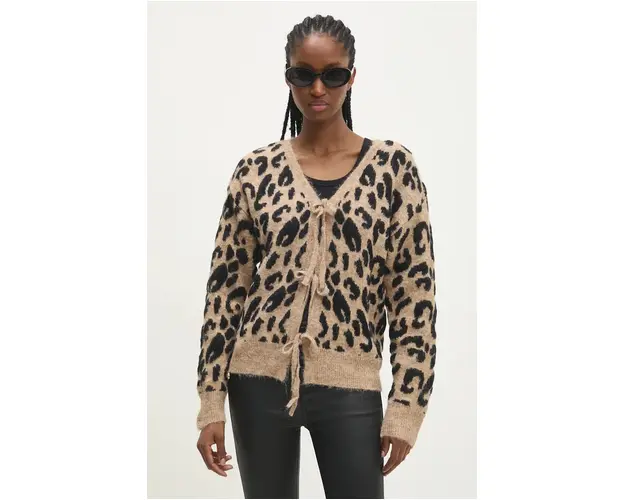 Answear Lab cardigan de lana culoarea maro