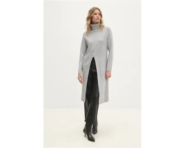 Answear Lab pulover femei, culoarea gri, light, cu guler