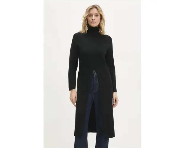 Answear Lab pulover femei, culoarea negru, light, cu guler