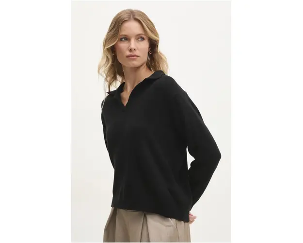 Answear Lab pulover de lana femei, culoarea negru, light