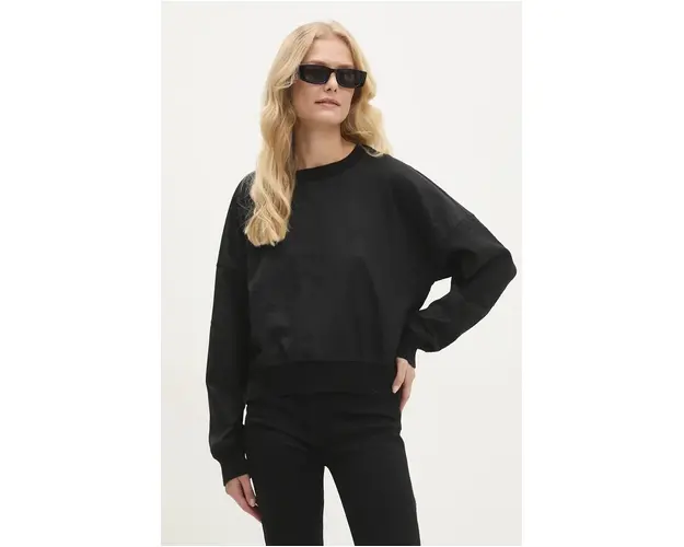 Answear Lab bluza culoarea negru, cu imprimeu