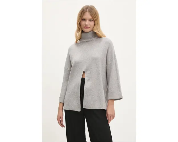 Answear Lab pulover femei, culoarea gri, light, cu guler