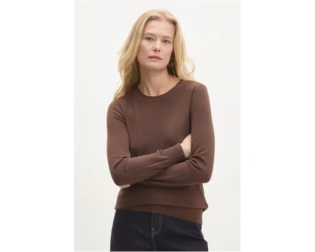 Answear Lab pulover femei, culoarea maro, light